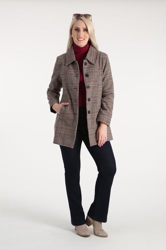 Textured Wool Blend Coat