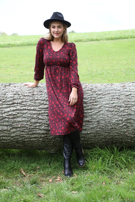 Warm Touch Dress in Red Caroline Eve