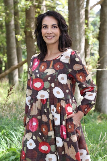 cotton on dresses nz Printed 100% Cotton Dress in Blue