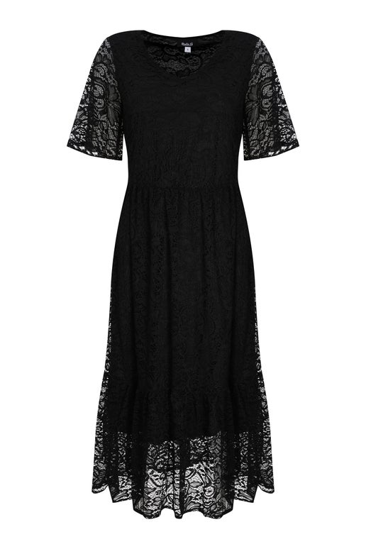 Lace Dress in Black | Caroline Eve
