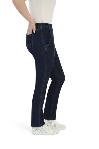 Straight Pull On Extra Short Jean Wonder Denim