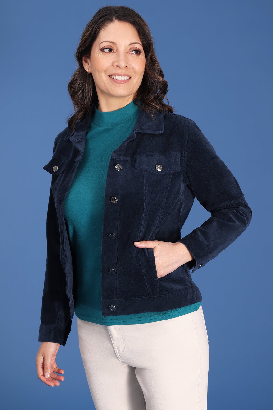 Navy blue cord jacket hotsell