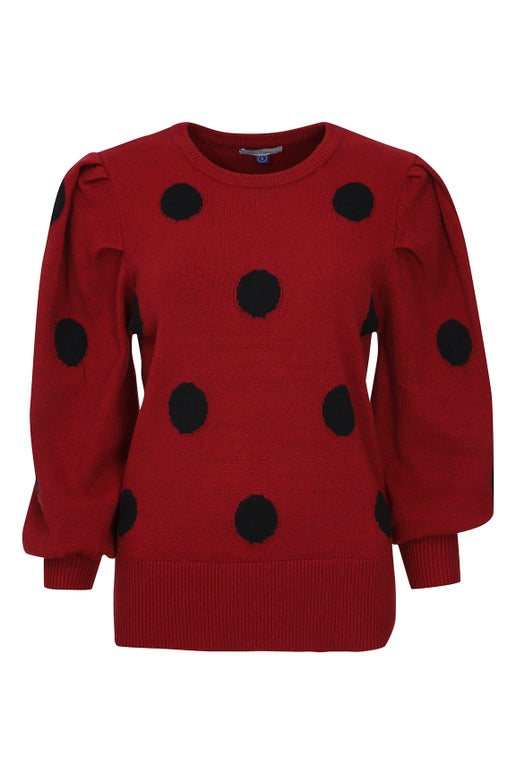 Luxe Knitwear Jersey in Red Caroline Eve