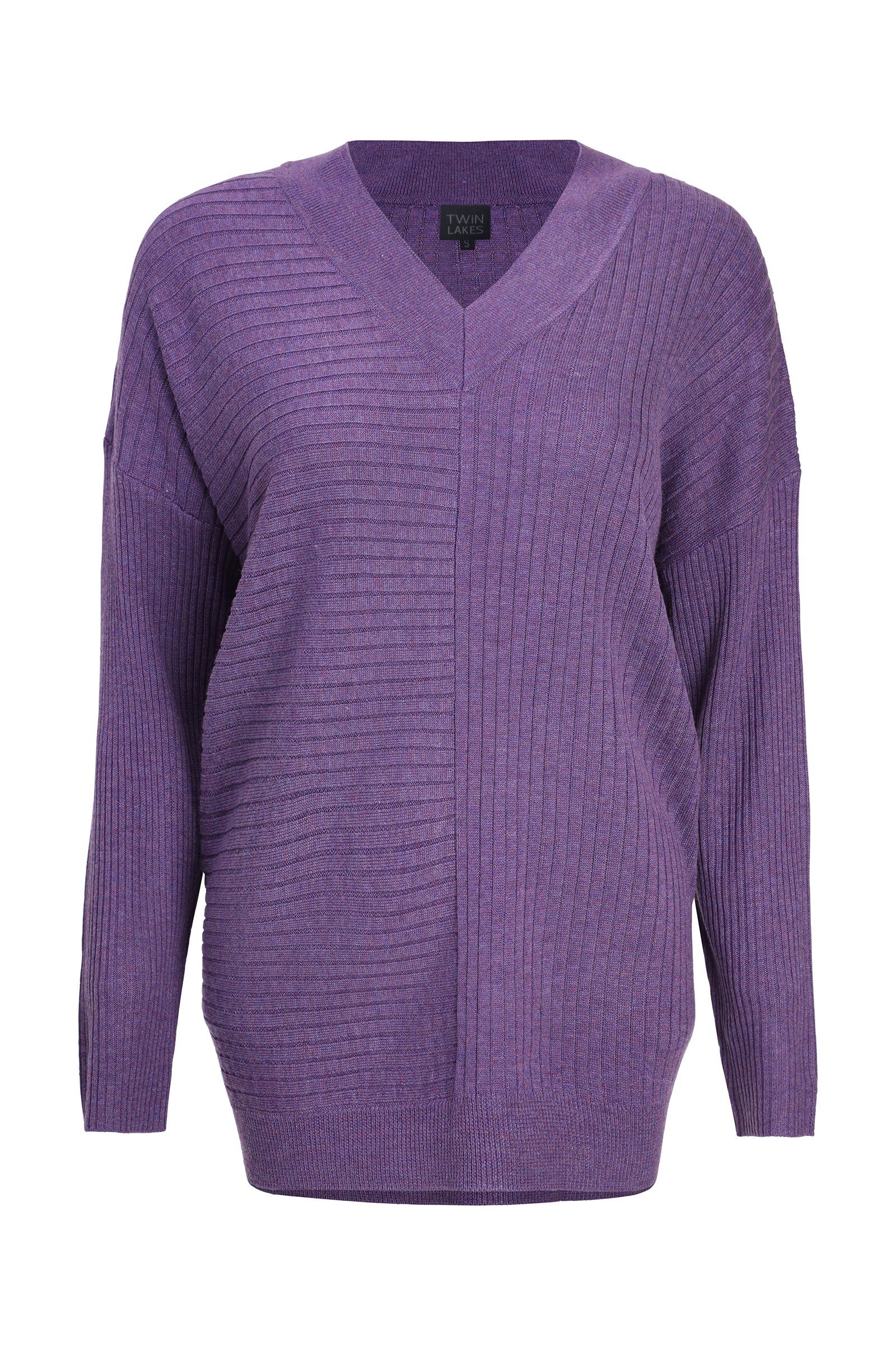 Fine Cozy Knitwear Jersey in Purple Caroline Eve