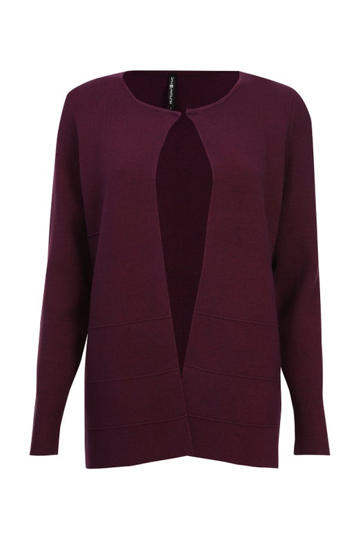 Soft Fashion Knit Jacket in Berry | Caroline Eve