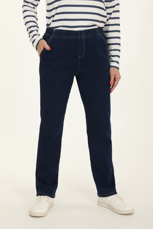 Sweat Denim Pull-on Jeans - All - Blue Denim | 100656 Ancher