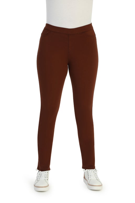 Coloured Denim Short Jean in Brown Caroline Eve