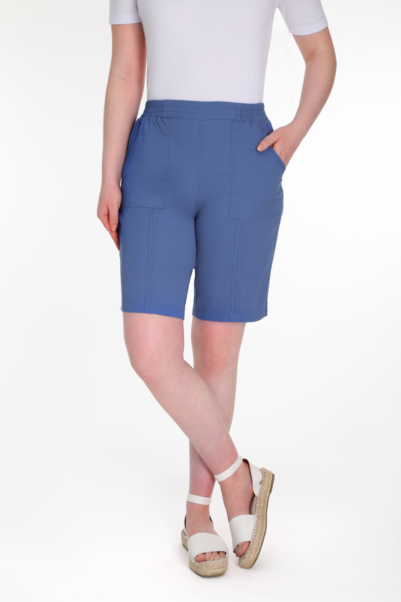 Eveline Denim Flare Shorts