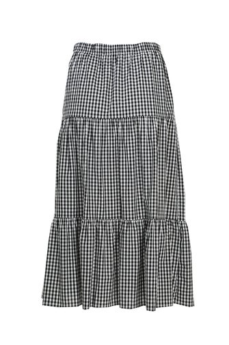 Cotton Gingham Check Skirt