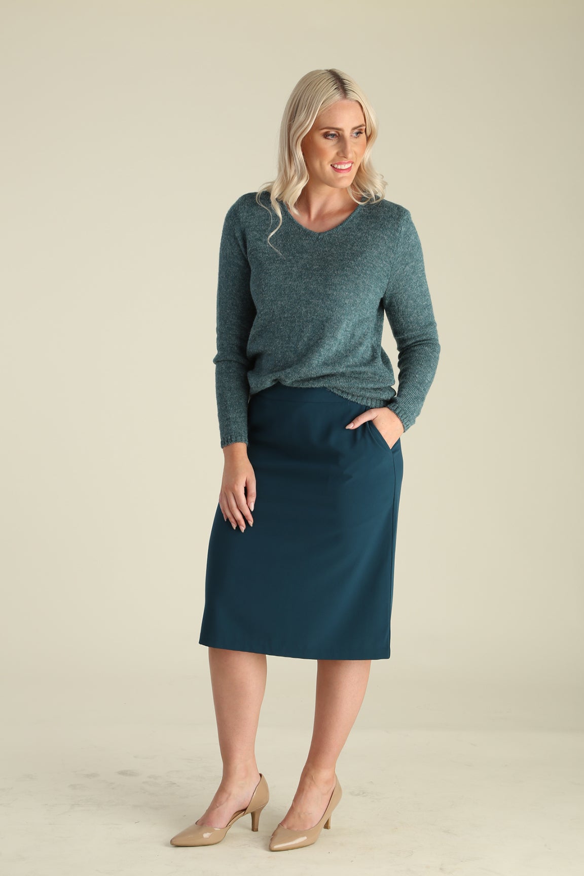 Soft Suiting Skirt Caroline Eve