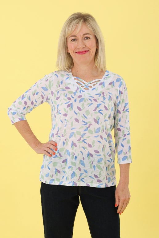 Printed Slub Top
