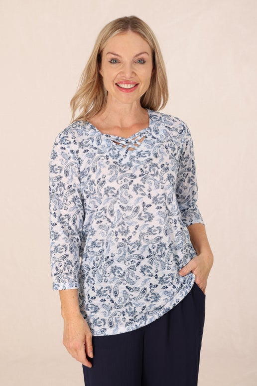 Printed Slub Top main image 0