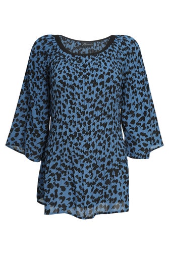 Pleated Printed Georgette Tunic