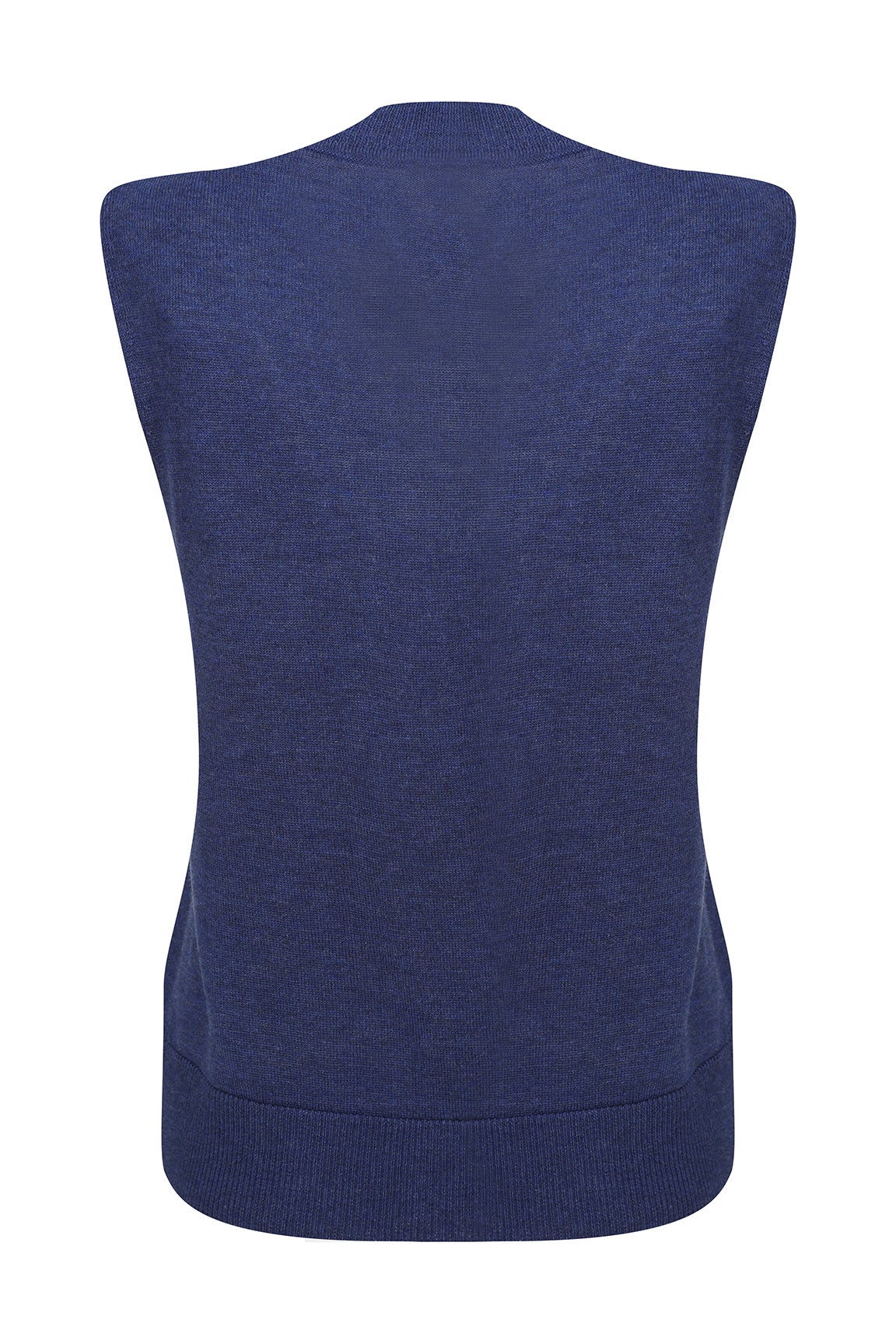 Fine Cosy Knitwear Vest in Blue | Caroline Eve